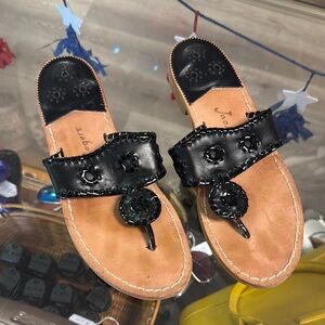 Jack Rogers Black and Tan Sandals